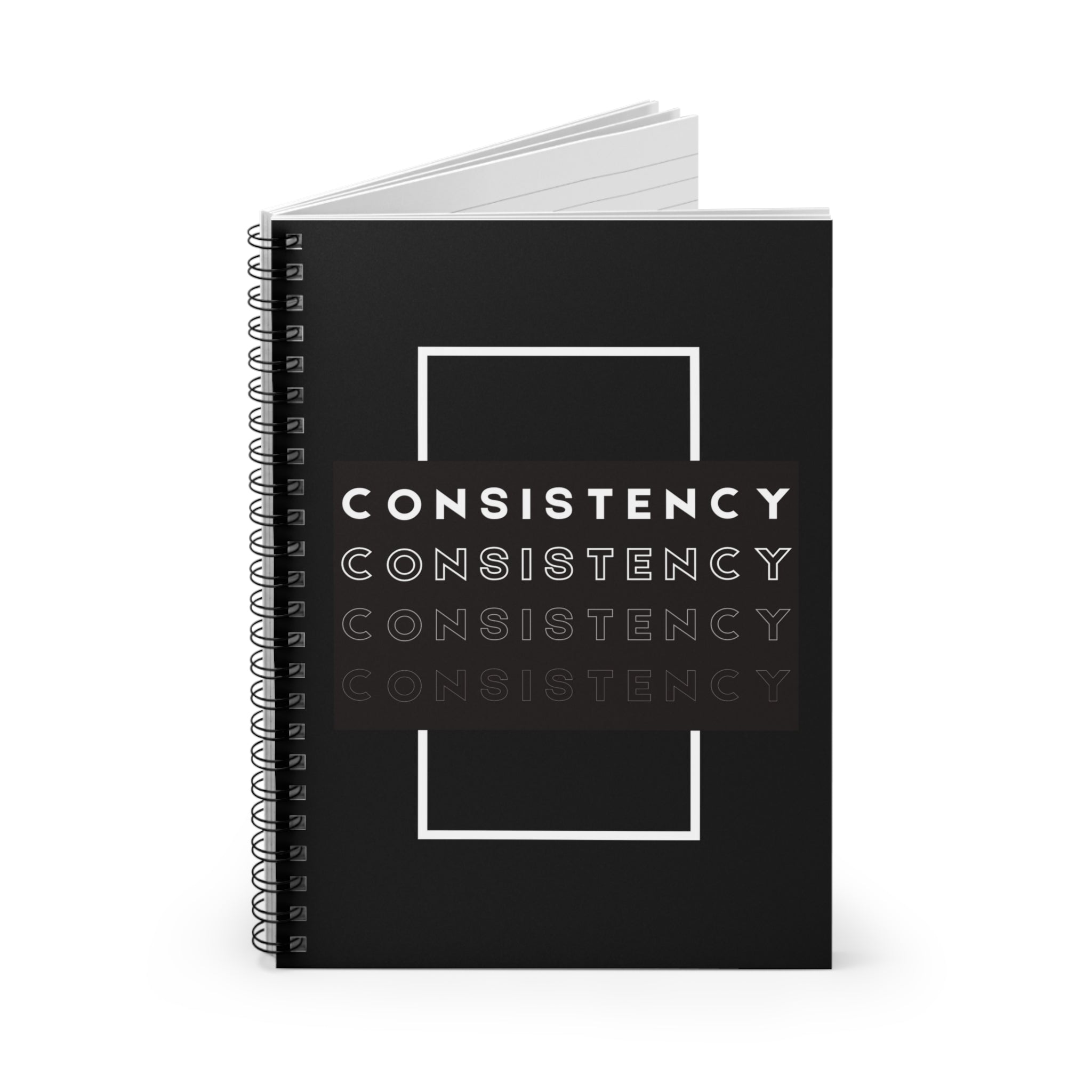 Consistency Ruled Spiral Notebook — Classic Ruled Journal for Staying Consistent