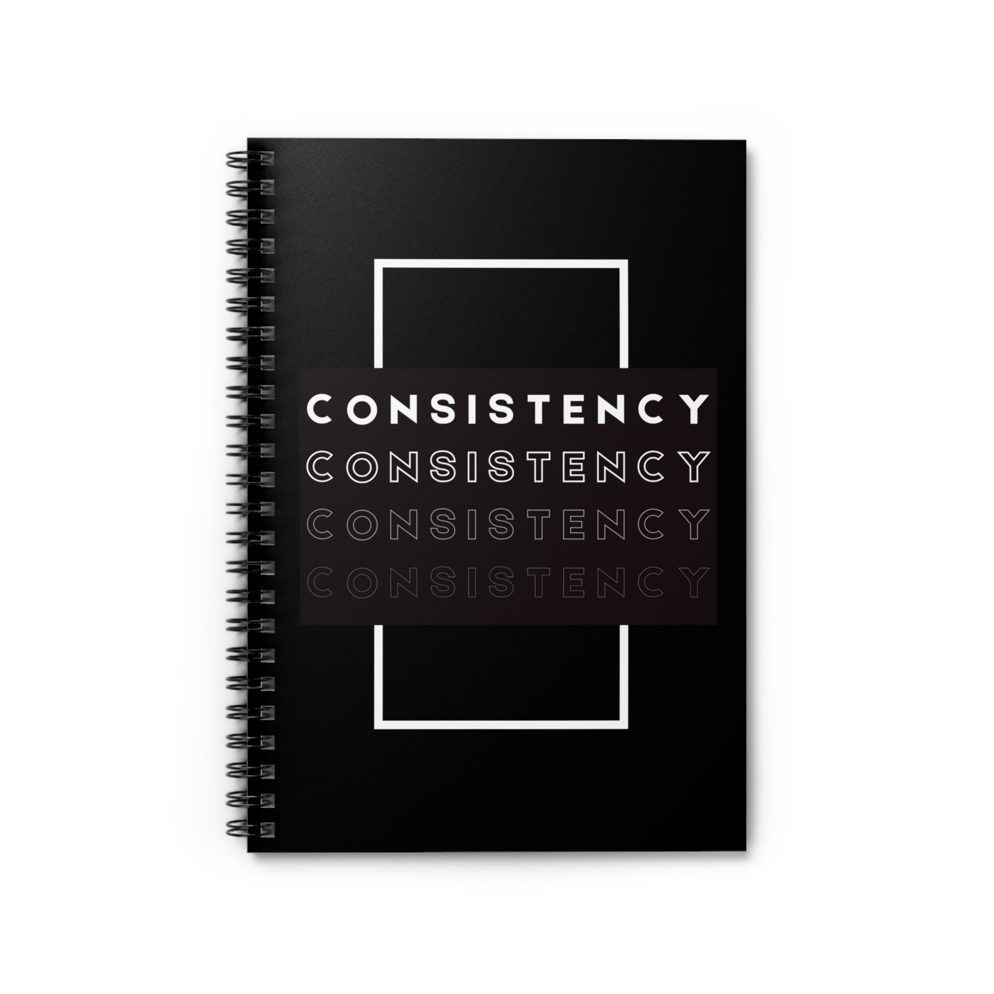 Consistency Ruled Spiral Notebook — Classic Ruled Journal for Staying Consistent